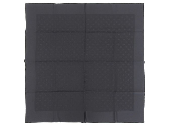 Pañuelo de seda Louis Vuitton Carre Monaco Monogram Negro