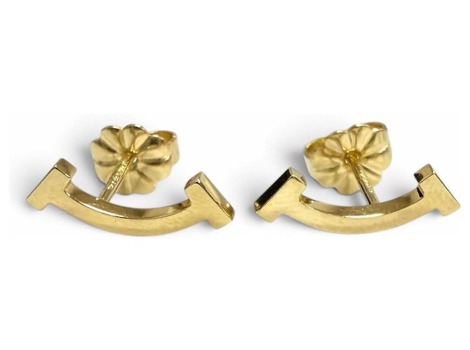 Autre Marque Pendientes Tiffany & Co. 750 T Smile Mini Dorado