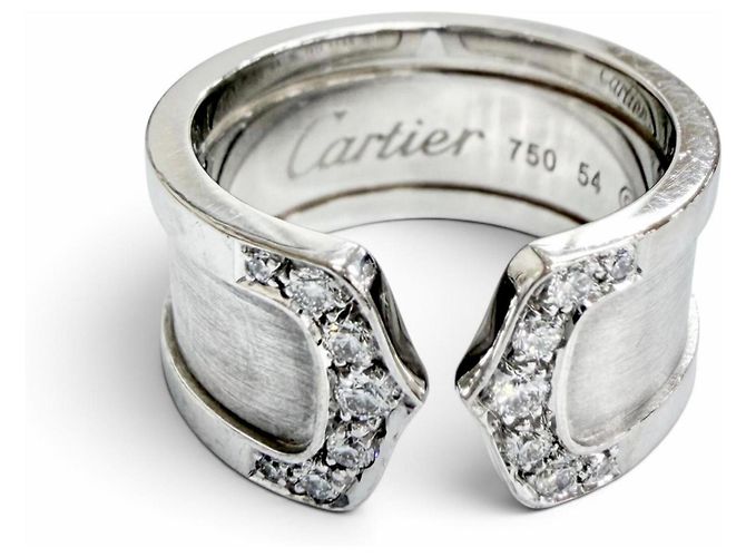 Cartier 2C C de LM Wide Ring in Weißgold Golden