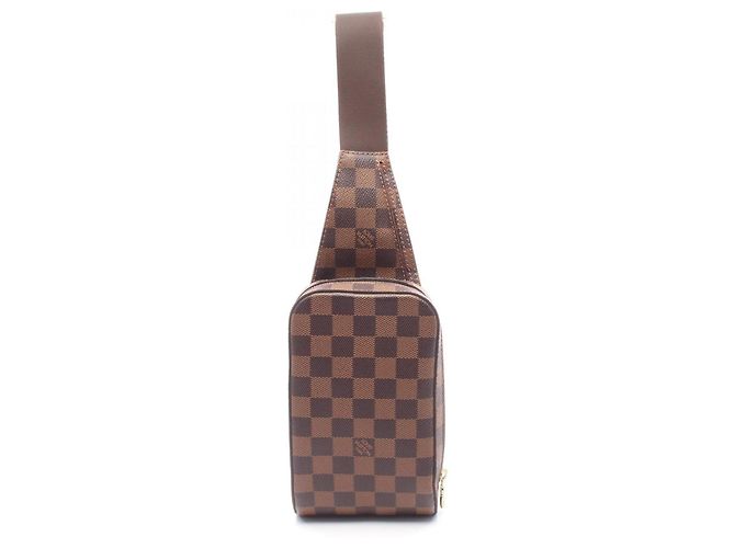 Bolsa de cintura Louis Vuitton Geronimos Damier Ebene Marrom