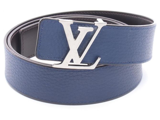 Louis Vuitton LV Reversible Leather Belt for Men Black Blue