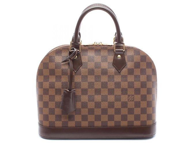 Sac à main Louis Vuitton Alma PM Damier Ebene Marron Damier ebène