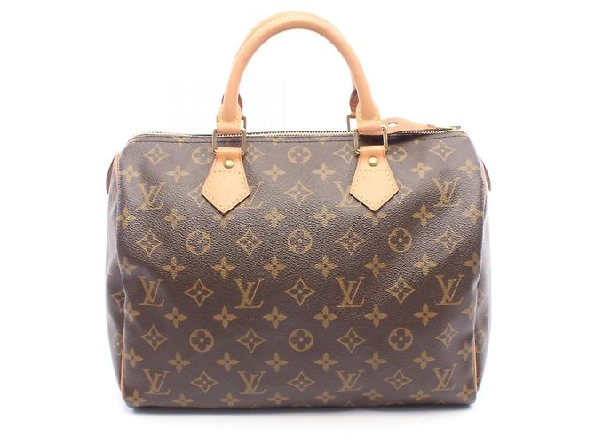 Sac à main Louis Vuitton Speedy 30 Marron Monogramme