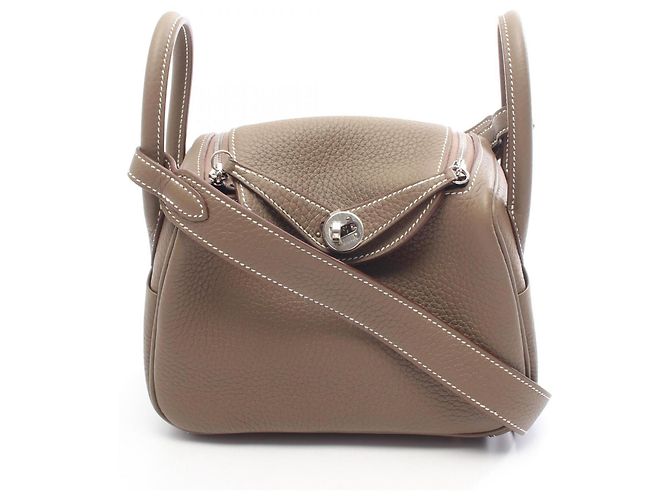 Hermès Borsa a tracolla Hermes Lindy Mini Etoupe Marrone