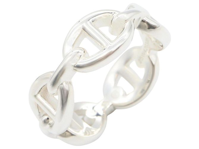 Ring Hermès Anello a fascia Hermes Enchainée PM Argento