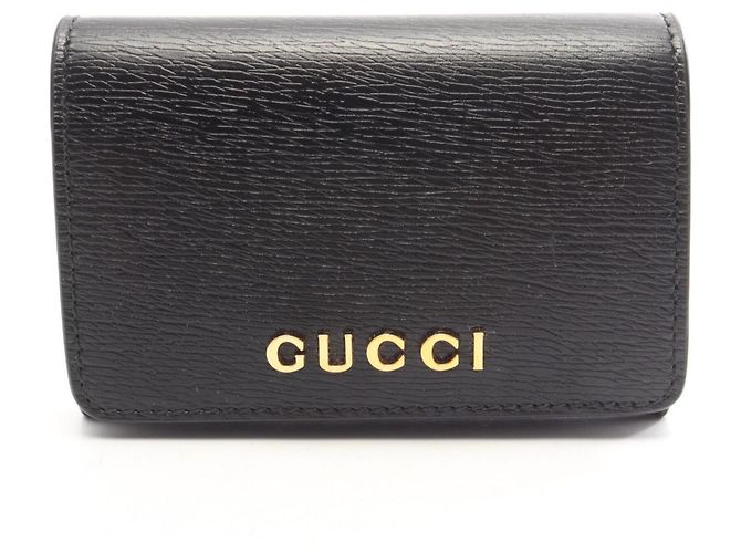 Gucci Black Leather Card Case