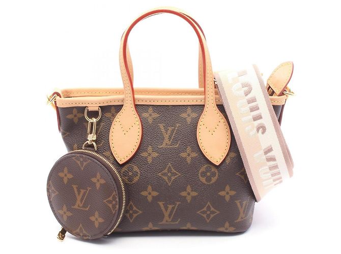 Borsa 2-Way Louis Vuitton Neverfull BB Marrone Monogramma