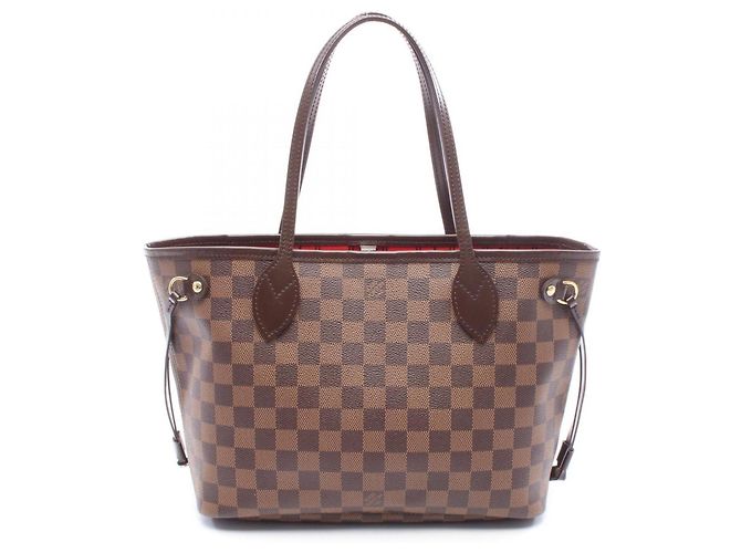 Borsa Tote Louis Vuitton Neverfull PM Marrone Damier ebene
