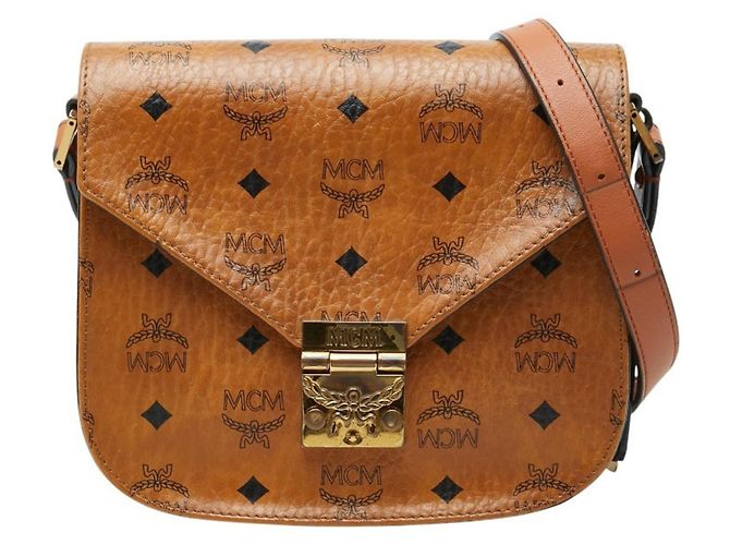 Bolsa Tiracolo MCM Visetos Marrom