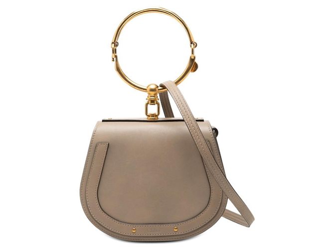 Sac à main Chloé Nile en cuir gris Marron