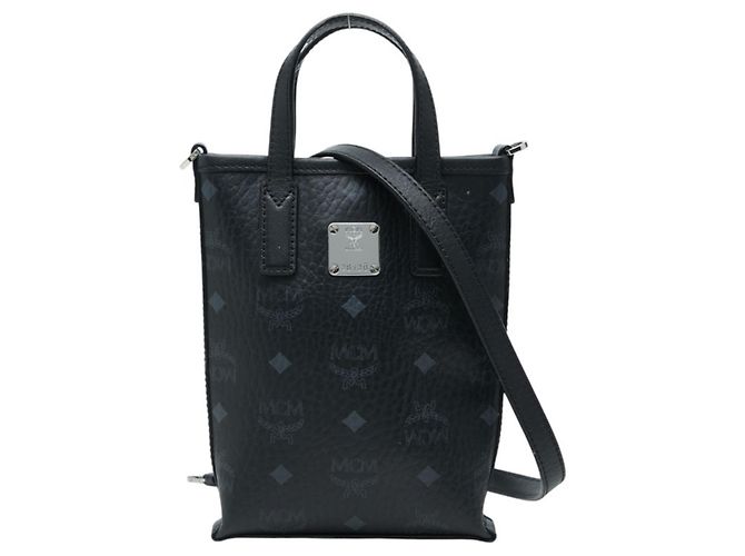 Borsa a tracolla MCM Visetos Logogram Mini Allen Nero