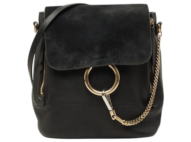 Chloé Chloe Faye Backpack Shoulder Bag Black