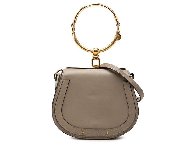 Bolso Chloé Nile en piel y ante beige