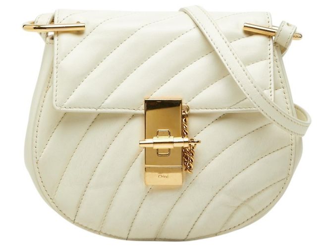 Bolsa de ombro Chloé Drew Bijou Cru