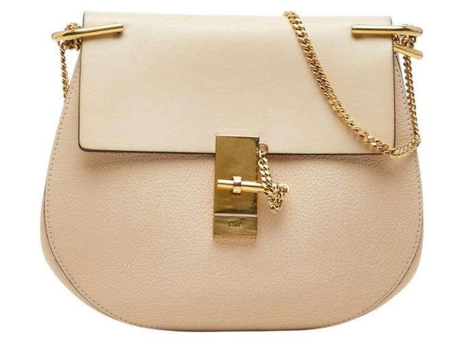 Chloé Chloe Drew Medium Chain Shoulder Bag Rose Beige