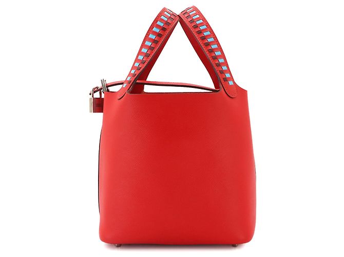 Autre Marque Borsa Piko Hermes Picotin Lock 18 PM Tressage Rosso