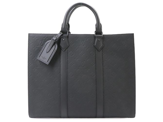 Sac à main Louis Vuitton Monogram Taurillon Sac Plat Noir Monogramme