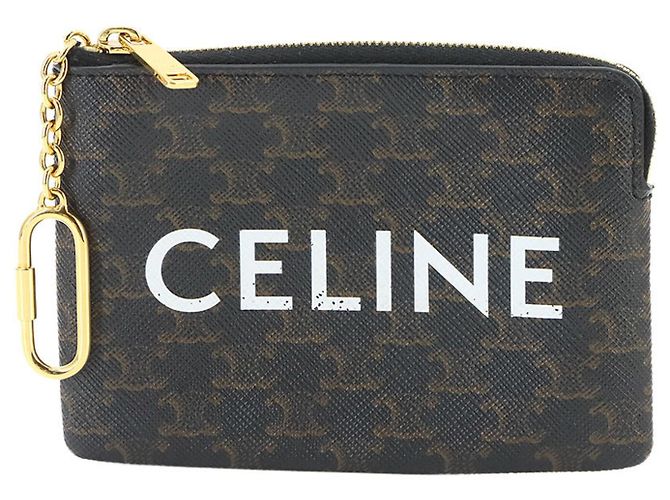 Céline Celine Triomphe Coin Case Nero