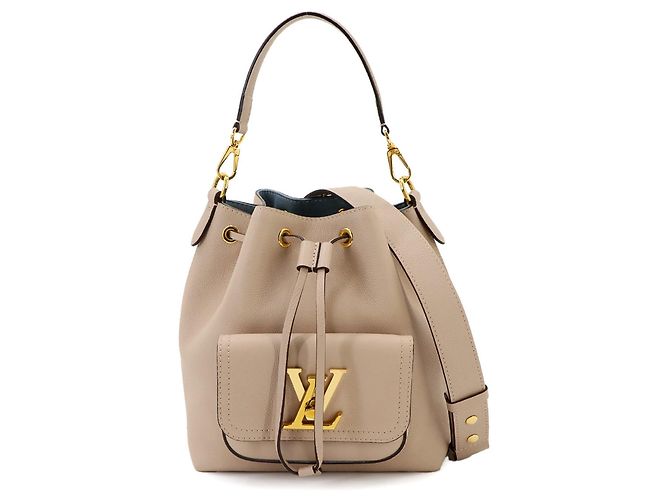 Louis Vuitton Lock Me Bucket Handtasche Grau