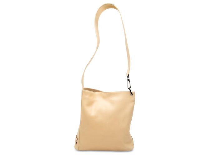 Bolsa de ombro Gucci em couro de bezerro bege