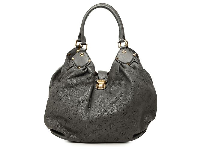 Louis Vuitton Gray Monogram Mahina L Marrom Cinza antracite