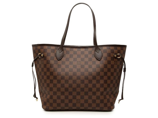 Louis Vuitton Brown Damier Ebene Neverfull MM Marrom