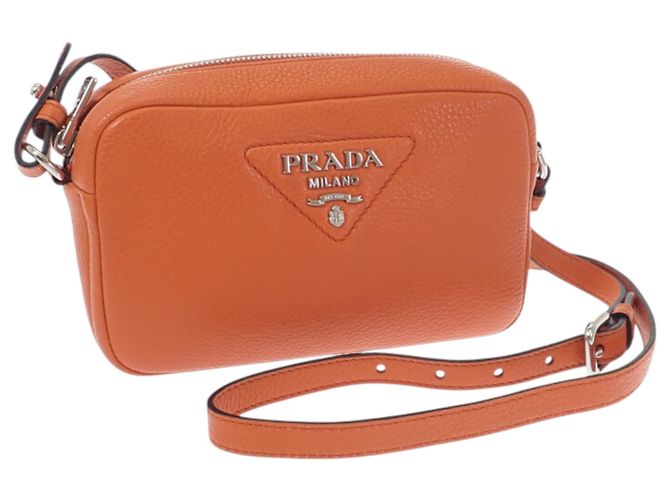 Prada Orange Vitello Daino Soft Crossbody