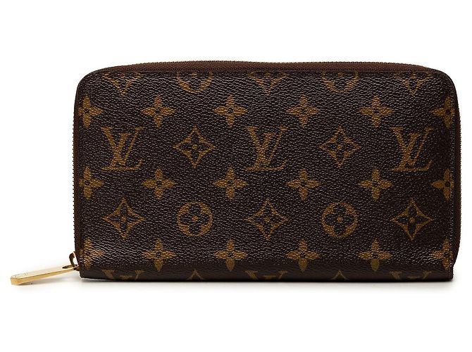 Cartera Louis Vuitton Brown Monogram Zippy Organizer Castaño
