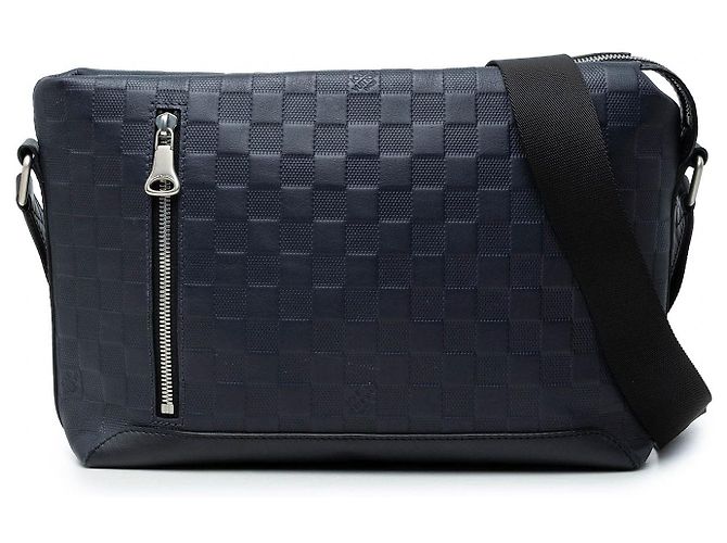 Louis Vuitton Blue Damier Infini Discovery Messenger PM Azul Azul marinho