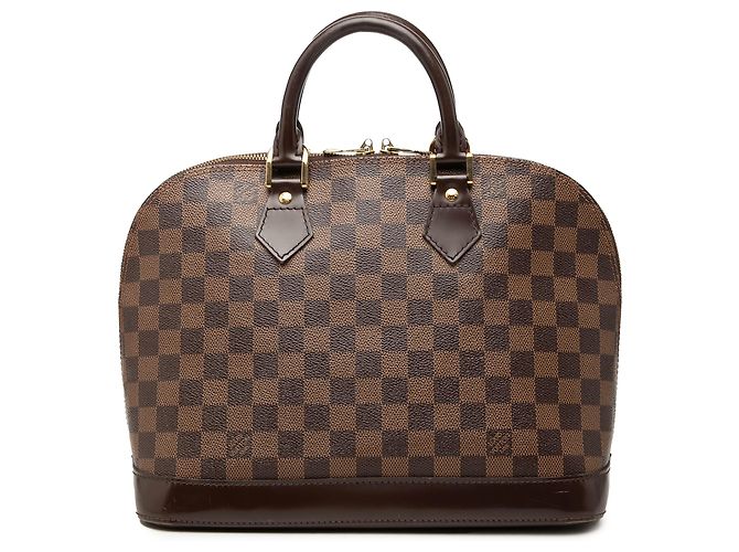 Louis Vuitton Brown Damier Ebene Alma PM Marrom