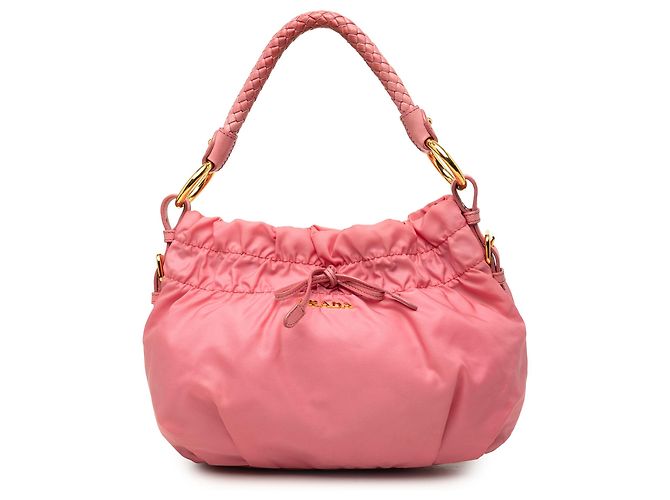 Sac à main Prada en Tessuto rose avec nœud