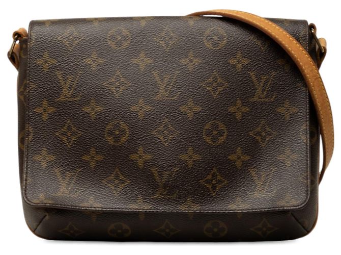 Louis Vuitton Brown Monogram Musette Tango Long Strap