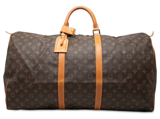 Louis Vuitton Brown Monogram Keepall 60 Marrom