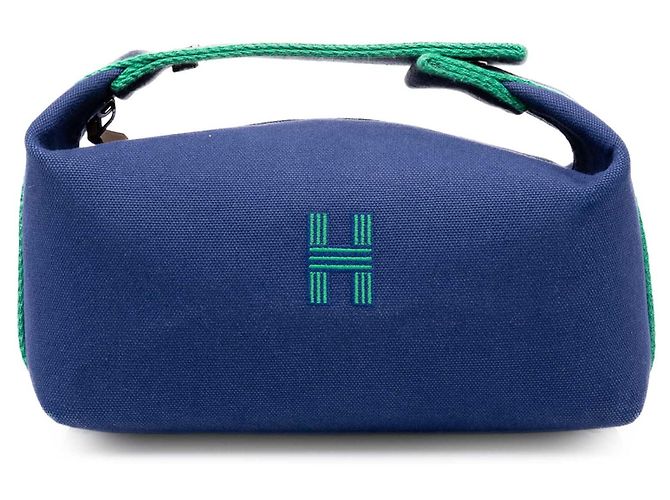 Funda Hermès Blue Small Toile Bride A Brac Case Azul Azul oscuro
