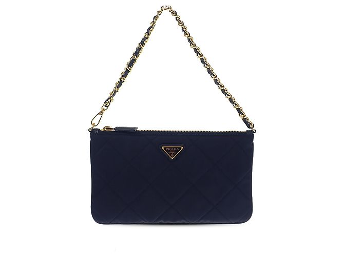 Re-Edition Sac à chaîne Prada Blue Impuntu Re Nylon Re Edition 1995 Bleu Bleu Marine