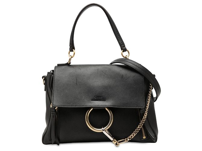 Chloé Borsa Faye Day Small in pelle nera Nero