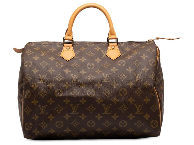 Louis Vuitton Brown Monogram Speedy 35 Marrom