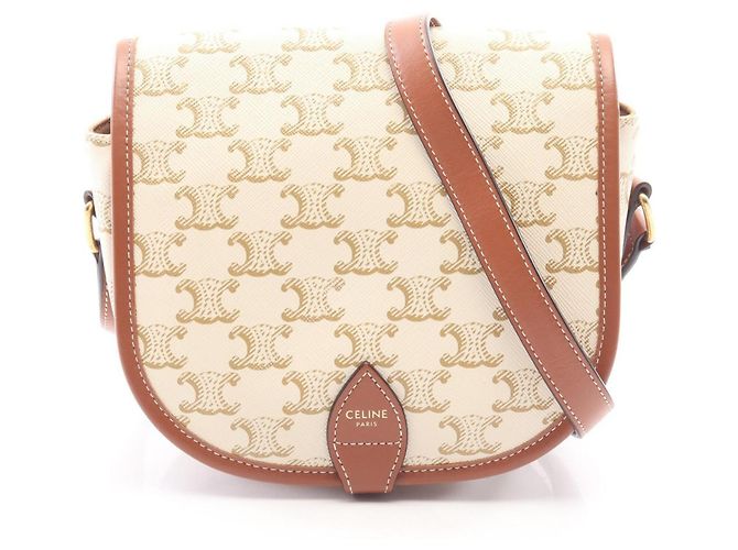 Céline Borsa Celine CELINE Folco Medium Marrone Bianco