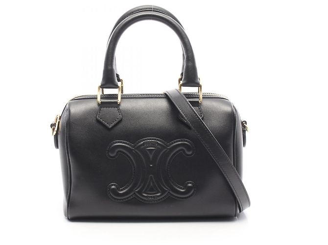 Céline Borsa Celine Small Boston Cuir Triomphe Nero