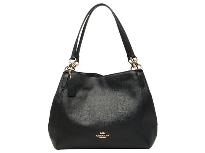 Coach Black Leather Tote Bag