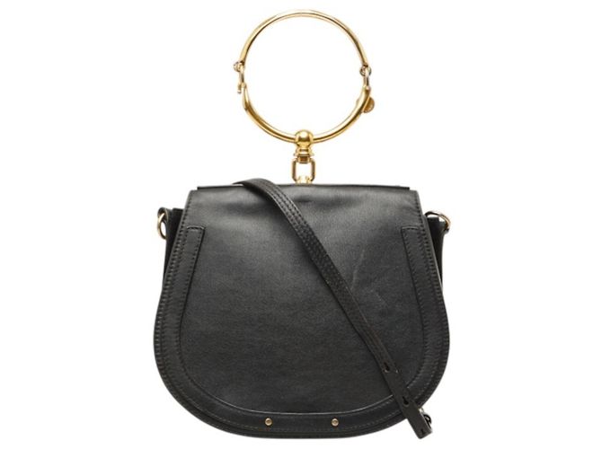 mala Chloé Nile em couro preto