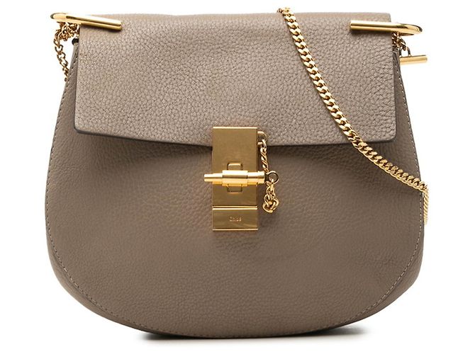Bolsa de Ombro Chloé Drew Chain Bege