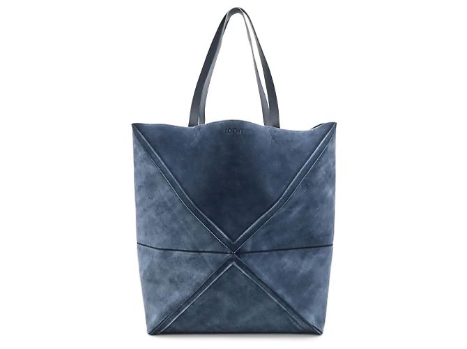 Loewe Puzzlefold Tote Large Bag Navy blue