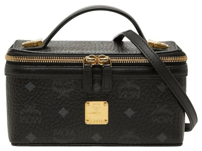 Borsa a mano MCM Visetos Vanity Bag Marrone Nero