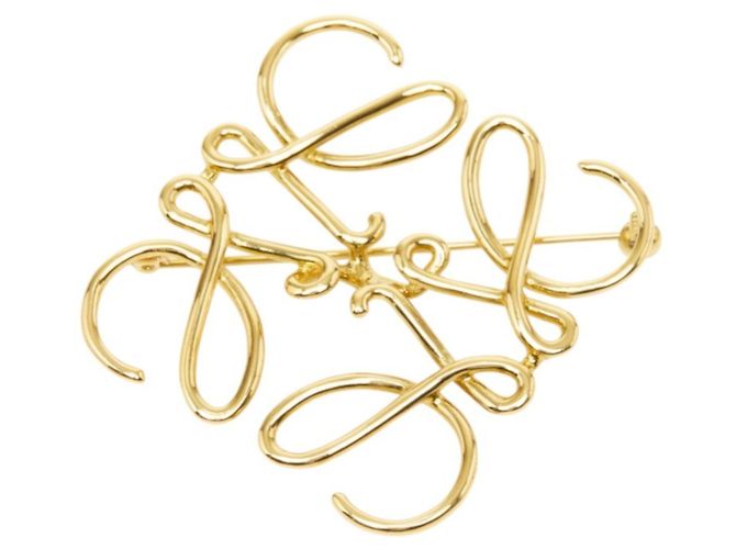 Loewe Anagram Brosche goldplattiert