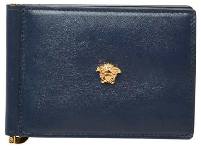Versace Medusa Bi-fold Wallet Navy blue