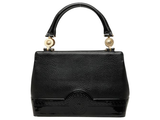 Bolsa Versace Sunburst Preto Dourado