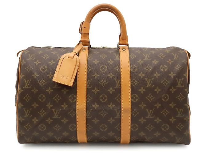 Sac Boston Louis Vuitton Monogram Keepall 45 Marron