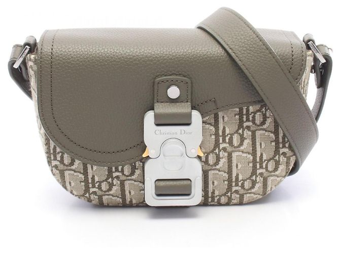 Bolsa Messenger Saddle Christian Dior Bege Caqui