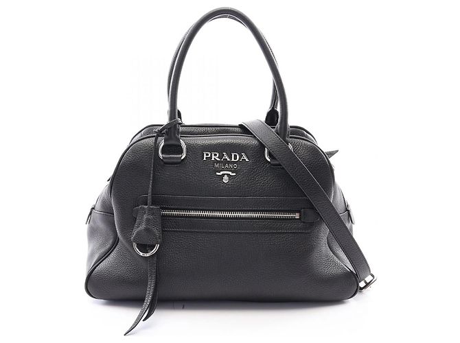 Borsa a mano 2 vie Prada PRADA Logo Nero